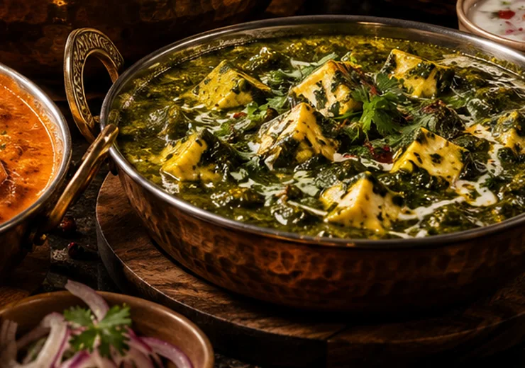 Palak Paneer mit Spinat und indischem Käse